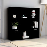 Libreria Nera 98x30x98 cm in Legno truciolato