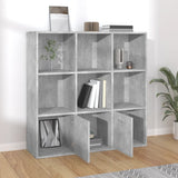 Libreria Grigio Cemento 98x30x98 cm in Legno truciolato