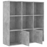 Libreria Grigio Cemento 98x30x98 cm in Legno truciolato