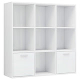 Libreria Bianco Lucido 98x30x98 cm in Legno truciolato