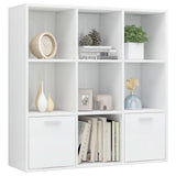 Libreria Bianco Lucido 98x30x98 cm in Legno truciolato