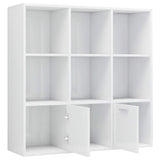 Libreria Bianco Lucido 98x30x98 cm in Legno truciolato