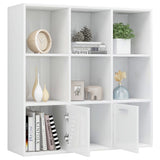 Libreria Bianco Lucido 98x30x98 cm in Legno truciolato