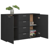 Credenza Grigia 120x35,5x75 cm in Legno truciolato