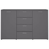 Credenza Grigia 120x35,5x75 cm in Legno truciolato