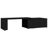 Tavolino da Salotto Nero 150x50x35 cm in Legno truciolato
