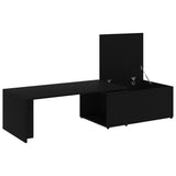 Tavolino da Salotto Nero 150x50x35 cm in Legno truciolato