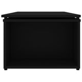 Tavolino da Salotto Nero 150x50x35 cm in Legno truciolato