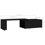 Tavolino da Salotto Nero 150x50x35 cm in Legno truciolato