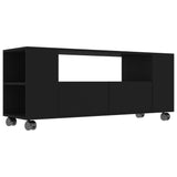 Mobile Porta TV Nero 120x35x48 cm in Legno truciolato