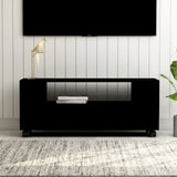 Mobile Porta TV Nero 120x35x48 cm in Legno truciolato