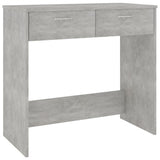 Scrivania Grigio Cemento 80x40x75 cm in Legno truciolato
