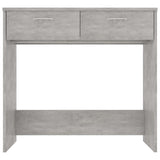 Scrivania Grigio Cemento 80x40x75 cm in Legno truciolato