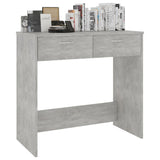 Scrivania Grigio Cemento 80x40x75 cm in Legno truciolato