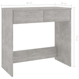 Scrivania Grigio Cemento 80x40x75 cm in Legno truciolato