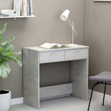 Scrivania Grigio Cemento 80x40x75 cm in Legno truciolato