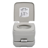 WC Portatile per Campeggio Grigio 10+10 L