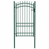Cancello per recinzione EMMEN con punte in acciaio 103x134,5 cm verde