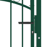 Cancello per recinzione EMMEN con punte in acciaio 103x134,5 cm verde