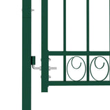 Cancello per recinzione EMMEN con punte in acciaio 103x134,5 cm verde