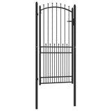 Cancello della recinzione con punte Nero 100 x 200 cm