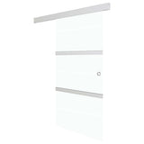 Porta Scorrevole con Fermi in Vetro ESG e Alluminio 76x205 cm