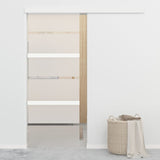 Porta Scorrevole con Fermi in Vetro ESG e Alluminio 76x205 cm