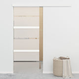 Porta Scorrevole con Fermi in Vetro ESG e Alluminio 76x205 cm