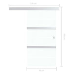 Porta Scorrevole con Fermi in Vetro ESG e Alluminio 90x205 cm