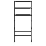 Scaffale per Lavatrice con 3 Ripiani Nero 69x28x169 cm