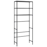 Scaffale per Lavatrice con 3 Ripiani Nero 69x28x169 cm