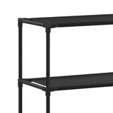 Scaffale per Lavatrice con 3 Ripiani Nero 69x28x169 cm