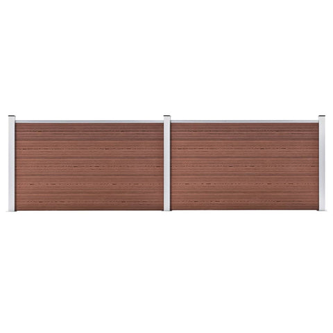 Pannello di Recinzione in WPC 353x106 cm Marrone