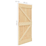 Porta 80x210 cm in Legno Massello di Pino