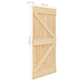 Porta 90x210 cm in Legno Massello di Pino