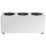 Portaposate con 3 Inserti Rettangolare in Acciaio Inox