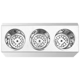 Portaposate con 3 Inserti Rettangolare in Acciaio Inox