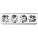 Portaposate con 4 Inserti Rettangolare in Acciaio Inox