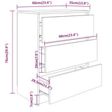 Credenza Rovere Sonoma 60x35x76 cm in Legno truciolato