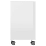 Tavolino da Salotto Bianco Lucido 70x35x55 cm Legno truciolato