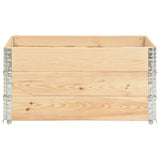 Collari per Pallet 3 pz 80x120 cm in Legno Massello di Pino