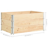 Collari per Pallet 3 pz 80x120 cm in Legno Massello di Pino