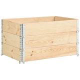 Collari per Pallet 3 pz 50x100 cm in Legno Massello di Pino