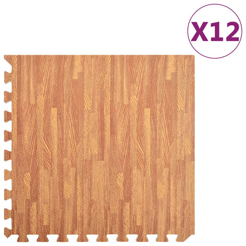 Tappetino a Incastro 12 pz Venature Legno 4,32  Schiuma EVA