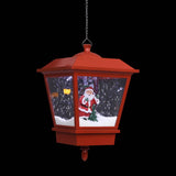 Lampada Natalizia Sospesa LED e Babbo Natale Rossa 27x27x45 cm