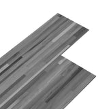 Listoni Pavimento PVC 5,02 m 2 mm Autoadesivi Grigio a Strisce