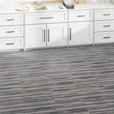 Tavole per Pavimenti 5,02 m 36 pcs PVC Grigio a righe