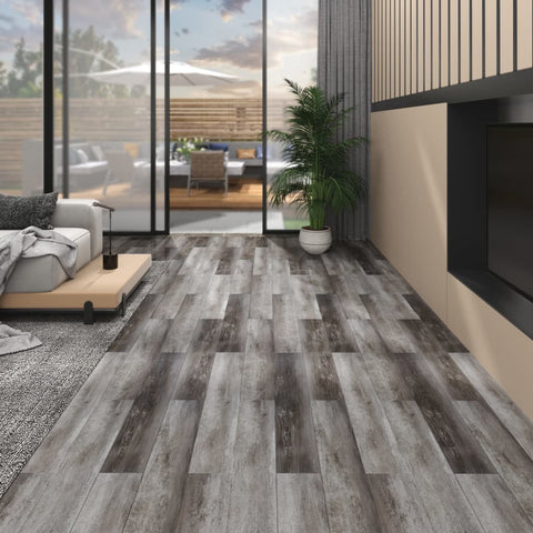 Listoni Pavimento PVC 5,02 m 2 mm Autoadesivi Legno a Strisce