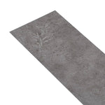 Listoni Pavimento PVC 5,02 m 2 mm Autoadesivi Grigio Cemento