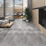 Listoni Pavimento PVC 5,02 m 2 mm Autoadesivi Grigio Cemento